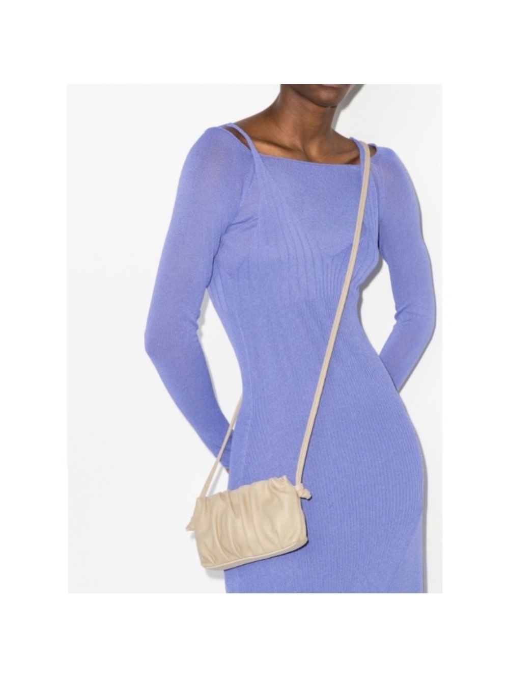 Nwt Elleme Mini Vague Pleated Leather Crossbody, New W/Tag, $480 Made In Italy — image 2 of 7